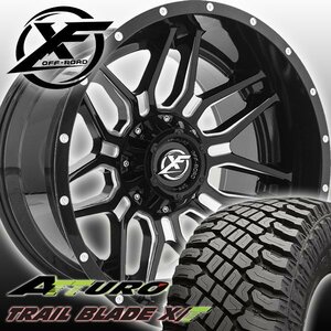 20x10J アバランチ シルバラード XF OFFROAD XF222 20インチタイヤホイールセット ATTURO TRAIL BLADE XT 275/55R20 285/55R20 33x12.50R20