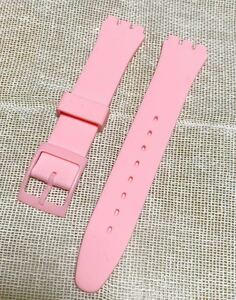 【新品・17mm】SWATCH スウォッチ用 シリコンベルト バンド ピンク