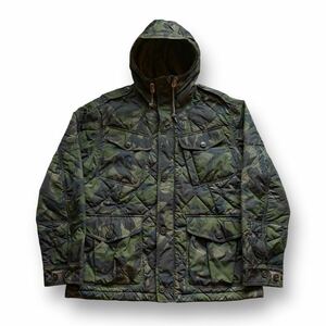 美品　POLO RALPH LAUREN ポロラルフローレン キルティング　ミリタリージャケット 迷彩　CAMO パーカー　フーディー メンズ L