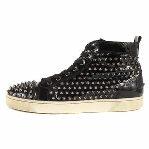 Christian Louboutin クリスチャンルブタン スニーカー サイズ：42 スパイクスタッズ パテント ハイカット LOUIS SPIKE ルイス 黒 42