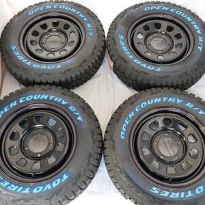 デイトナ 16-5.5J＋20 5-139.7 ブラック タイヤ付4本セット 185/85R16 TOYO OPENCOUNTRY R/T ジムニー (W2244)