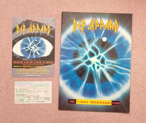 Def Leppard デフレパード 7-Day Weekend Tour パンフレット チケット 半券 チラシ