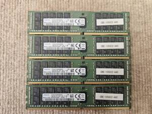 16GB 4枚セット 計64GB SAMSUNG M393A2G40EB1-CRC0Q DDR4 2Rx4 PC4-2400T ECC REG RDIMM サーバー用メモリ [1730] [PT405]