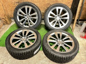 レクサス LEXUS LS 純正 18インチ 7.5J +32 新品 未使用 245/45R18 HANKOOK スタッドレス フルピン スパイク タイヤホイール 4本セット H