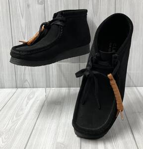 CLARKS ORIGINALS クラークス オリジナルズ 61507051 Wallabee Boot BLACK SUEDE ワラビーブーツ モカシン 26.5cm ブラック