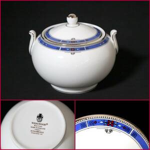 【WEDGWOOD/ウェッジウッド】KINGSBRIDGE『キングスブリッジ・シュガーポット』《状態は良好》イギリス/プラチナライン/廃盤/レア/BVT3809