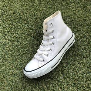 美品22.5 converse LE ALL STAR HI コンバース レザー オールスター ハイ HA318