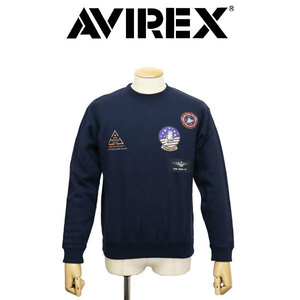 AVIREX (アヴィレックス) 783-3132019 TOP GUN CREW NECK SWEAT トップガン クルーネック スウェット 120NAVY XXL