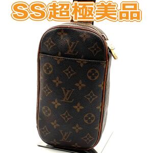 ☆廃盤品☆ ルイヴィトン LOUIS VUITTON モノグラム ポシェットガンジュ ショルダーバッグ 正規品 本物 ユニセックス 男女兼用 茶色 レザー