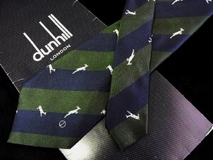 ♪今週の特売980円～♪0591♪状態並品 【dunhill】ダンヒル【犬 いぬ ロゴ 柄】ネクタイ♪