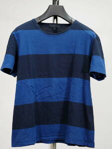 BURBERRY PRORSUM バーバリープローサム 14AWボーダーTシャツM青×紺 Italy製