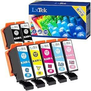 LxTek KAM-6CL-L 互換インクカートリッジ エプソン(Epson)用 KAM カメ インク 6色セット+黒1本(合計7