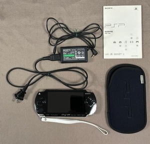 【動作確認済】プレイステーション・ポータブル(PSP-1000)■バッテリー/ACアダプター/メモリースティック/ソフトケース/ハンドストラップ