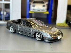 激渋　TLV トミカリミテッドヴィンテージ　1/64 180SX シャコタン　マフラー自作　スタンス USDM JDM純ベタ