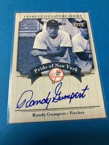 Randy Gumpert 2003 Yankees Signature