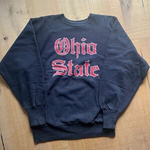 90s/VINTAGE/OHIO STATE/リバースウィーブ/スウェット/XL/ブラック REVERSE WEAVE