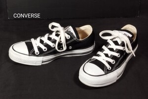 ★未使用 CONVERSE レディース スニーカー シューズ ALLSTAR 22cm ブラック コンバース オールスター 靴 黒 ウォーキング カジュアル