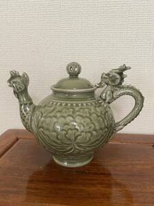 中国美術龍泉窯茶器急須 煎茶道具 年代物唐物箱付希少品
