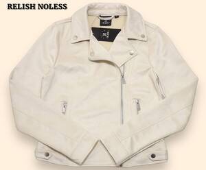 新品/RELISH NOLESS（レリッシュ ノーレス）/ポリ/ストレッチ/スエード/ライダースジャケット/S