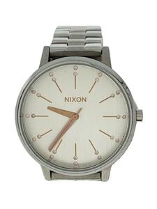 NIXON◆クォーツ腕時計/アナログ/ステンレス/SLV/SLV/THE KENSINGTON