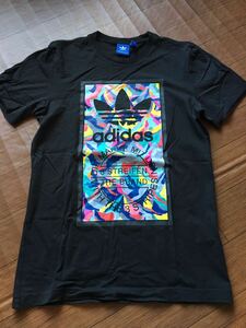 ★美品　送料無料★ アディダス adidas originals Tシャツ 半袖 メンズ ロサンゼルス タン ラベル オリジナルス 中古　黒　Mサイズ