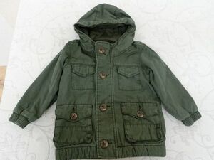 (14002)OLD NAVY アウター ミニタリー カーキ 2T USED