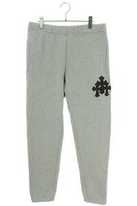 クロムハーツ Chrome Hearts Y NOT SWEAT PANTS サイズ:S クロスパッチスウェットロングパンツ 中古 GZ11