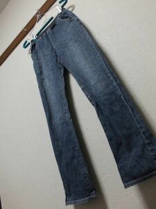 assk6-462☆GITA　子供服/キッズ　デニムパンツ　ジーパン　ボトムス　パンツ　ウエストゴム　ブルー系　サイズ150　綿混素材