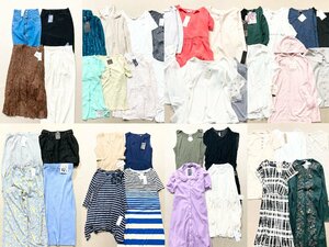 ★未使用 タグ付き レディース 43点 まとめ earth UNIQLO LIPSIM NICE CLAUP トップス ボトムス ワンピース 等 サイズMIX 卸 現状品 11kg★