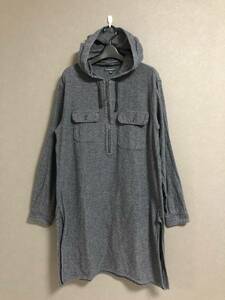 名作 ENGINEERED GARMENTS ハーフジップ ジャガード ロング シャツ パーカー エンジニアードガーメンツ M グレー