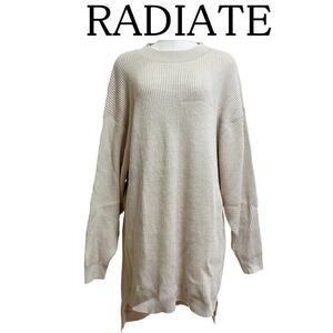 RADIATE レディース　ビッグカットソー　ワンピース ビッグシルエット サーマルニット ワッフル 長袖 　秋