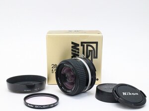 ●○【元箱付】Nikon AI NIKKOR 28mm F2.8S カメラレンズ 広角 単焦点 Fマウント ニコン○●028358010m○●