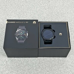 訳あり品 HUAWEI ファーウェイ WATCH GT2 46mm LTN-B19 スマートウォッチ マットブラック スポーツ◆画面割れあり [R14213]