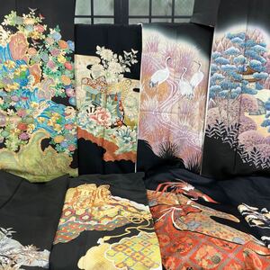 一右衛門No2896 黒留袖　8枚まとめ売り　 金駒刺繍　 金彩友禅　 京友禅　 刺繍　 正絹着物　大量まとめ売り