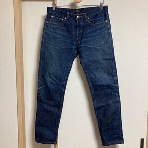 A.P.C. PETIT NEW STANDARD sアーペーセー プチニュースタンダード ジーンズ デニムパンツ インディゴ W32 マカオ製 鬼ヒゲデニム 