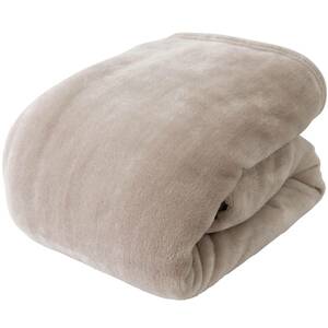 mofua 毛布 シングル 冬用 ブランケット モフア マイクロファイバー グレージュ あったか もふもふ 洗える 乾きやすい 500001N8