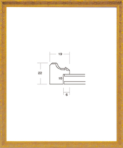 デッサン用額縁 軽量フレーム UVカットアクリル仕様 8232 四ッ切 ゴールド 金