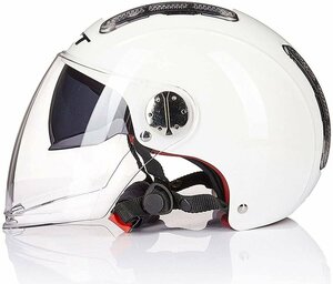 TZX258★バイクヘルメットハーフハットヘルメットメンズレディースサマーダブルレンズジェットヘルメットフォーシーズンズ機関車9色有り