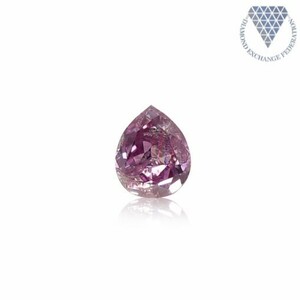 0.16 ct FANCY INTENSE PURPLE PINK PEAR 天然 ダイヤモンド ルース DIAMOND EXCHANGE FEDERATION