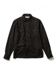 ★新品 SASQUATCHfabrix. サスクワァッチファブリックス LAYERED WESTERN SHIRT レイヤードウエスタンシャツ 長袖 ブラック 20AW-SY9-007★