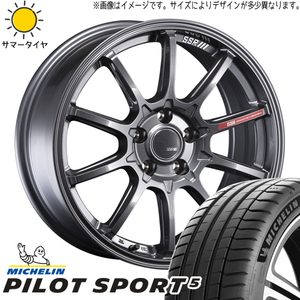 205/40R17 サマータイヤホイールセット アクア etc (MICHELIN PilotSport5 & SSR GTV05 4穴 100)