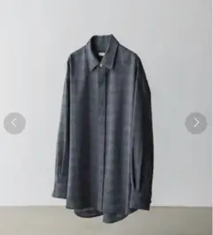 LIDNM ITALY GAUZE CHECK SHIRT Lサイズ