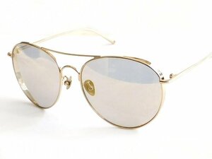 美品 agnes b. アニエスベー ■ サングラス ミラーレンズ ティアドロップ AB10002 56□16-140 メンズ レディース □ 6I