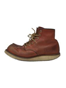 RED WING◆レースアップブーツ・6インチクラシックモックトゥ/26.5cm/BRW/レザー