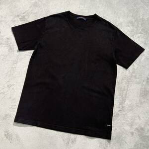 1円　LOUIS VUITTON ルイヴィトン　半袖Tシャツ　ブラック　Lサイズ ロゴパッチ RM202Q JYN HIY47W 9832