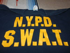 １９９０年代製 SWAT NYPD NEWYORK 警察ニューヨーク ポリス POLICE VINTAGEビンテージ Tシャツ 紺 特殊部隊 BROOKLYN BRONX FBI LAPD USMC