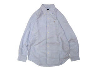 即決☆国内正規 Polo Ralph Lauren ポロ ラルフローレン OXFORD BD L/S SHIRT オックスフォード ボタンダウンシャツ ストライプ SIZE:150