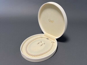 【K】田崎真珠 TASAKI パール ネックレス イアリング 本真珠 うぶだし品 e683