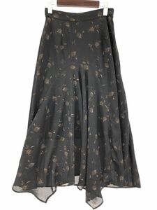 MOUSSY マウジー 花柄 マキシ スカート size2/黒 ■◇ ☆ ebb3 レディース