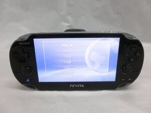 【N3-0196】SONY PlayStation VITA 本体 黒 クリスタルブラック PCH-1100 PSVITA 初期化済 ソフト付 現状品 東京引取可 同梱可【千円市場】